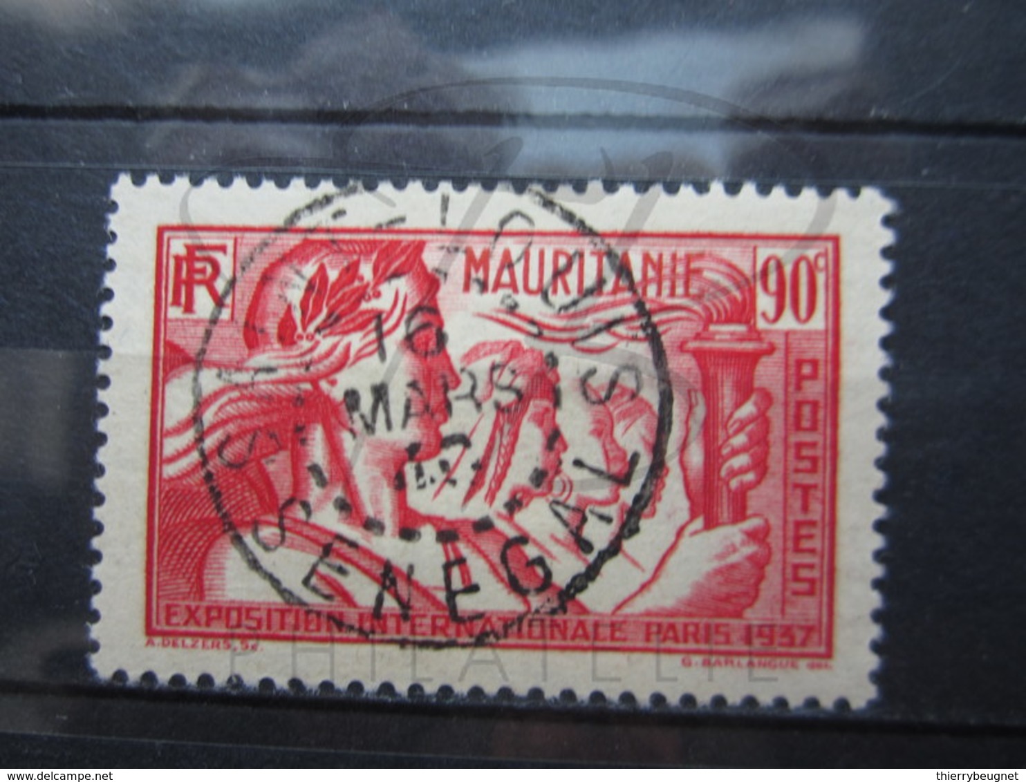 VEND BEAU TIMBRE DE MAURITANIE N° 70 , OBLITERATION " SAINT-LOUIS - SENEGAL " !!! - Used Stamps