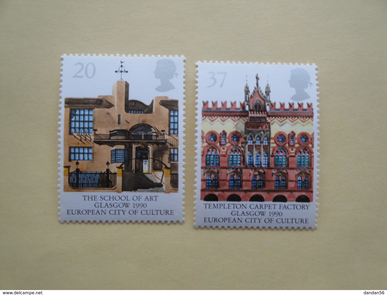 1990  Grande Bretagne Yv 1457/8  ** MNH Glasgow Cote 3.50 € Michel 1263/4 Scott 1316/7 SG 1495/6 - Neufs