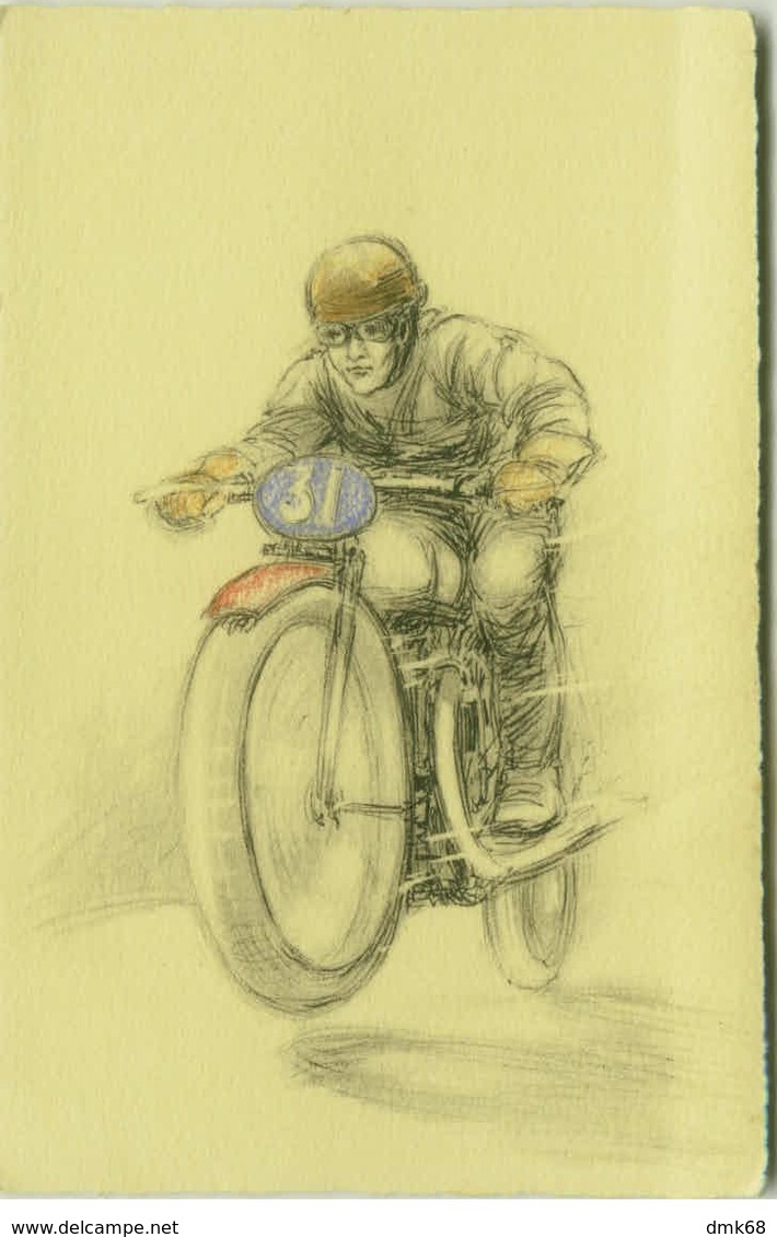 SPORT - OLD CARD 1930s/1940s - MOTORCYCLE / MOTO (BG256) - Motociclismo