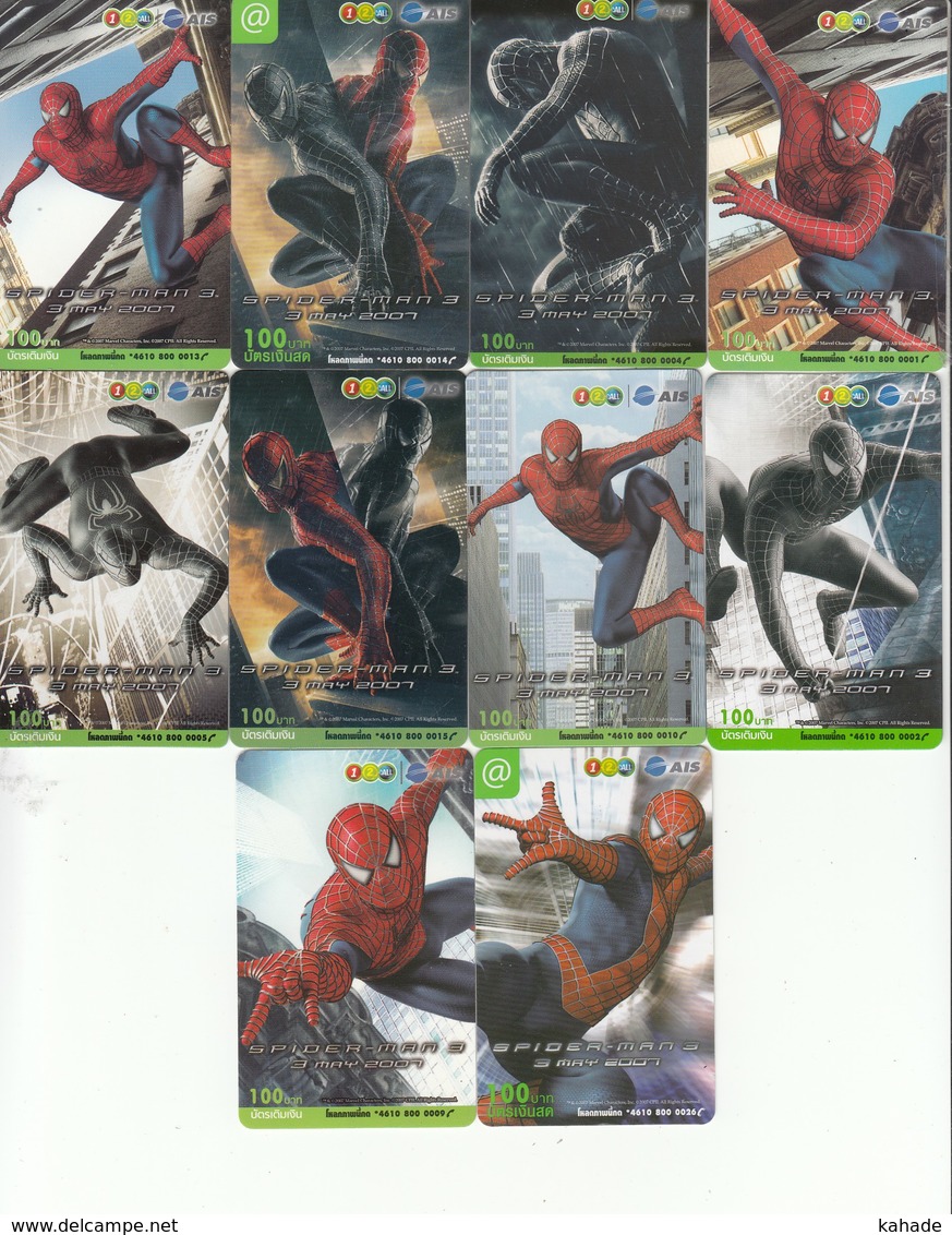 Set 10 Thailand Phonecards  Spiderman Comic - Comics