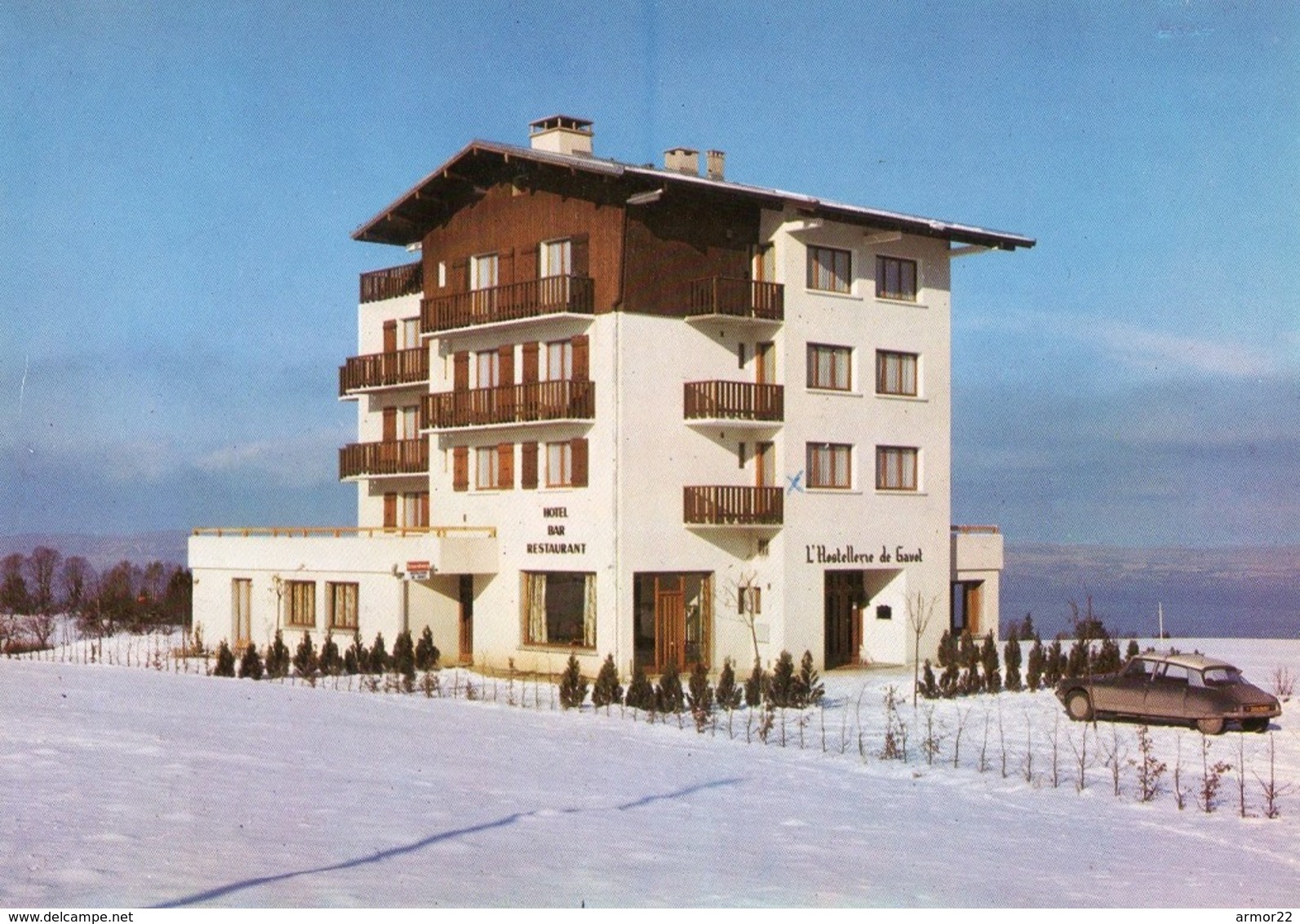 Saint Paul En Chablais Hostellerie De Gavot Route De Thonon DS Citroen Dans La Neige - Sonstige & Ohne Zuordnung