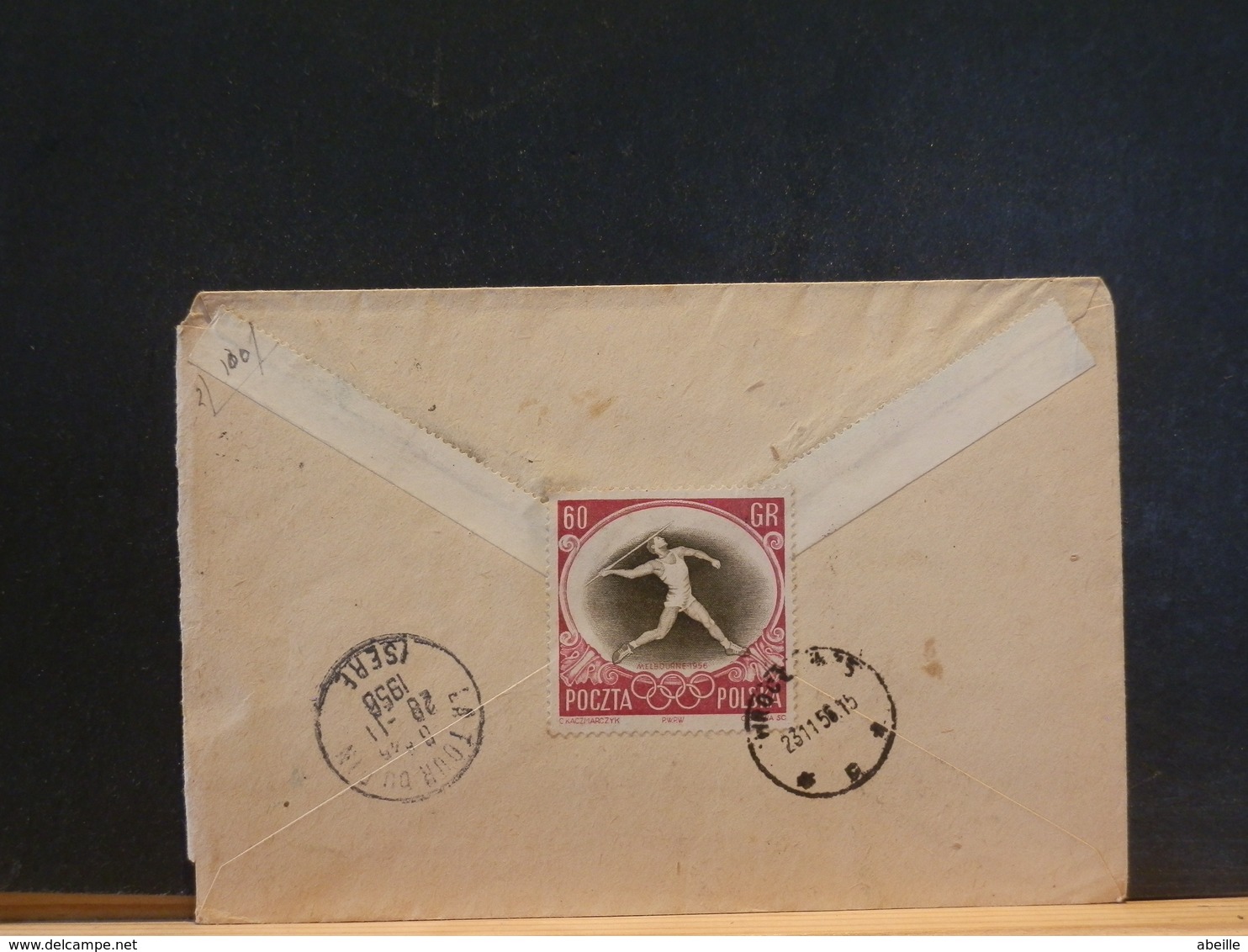 79/526A    LETTRE POLOGNE RECOMM.  1956  POUR LA FRANCE - Lettres & Documents