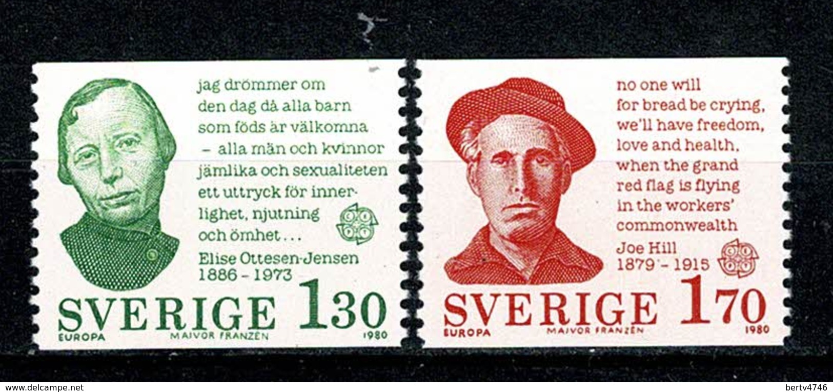 Sverige 1980  EUROPA  Yv 1088/1089**  MNH Cat. Yv. € 2,75 - Neufs