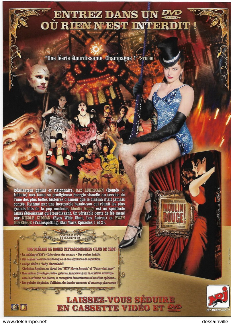 PORTFOLIO COLLECTOR Du Film MOULIN ROUGE Avec Nicole KIDMAN Ewan MCGREGOR - Publicité Cinématographique