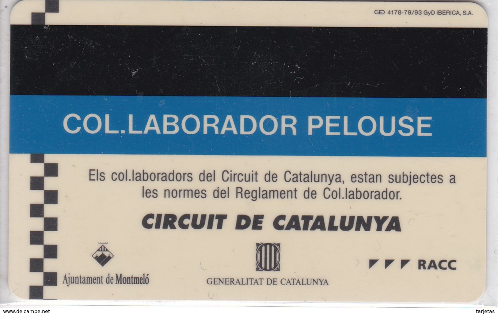 CARNET DE COLABORADOR PELOUSE DEL CIRCUIT DE CATALUNYA DEL AÑO 1994 - FERRARI - FORMULA 1 - Otros & Sin Clasificación