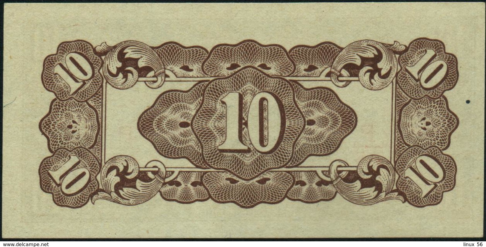 PHILIPPINES - 10 Centavos Nd.(1942) {Japanese Occupation WWII} {fractional Block Letters} AU-UNC P.104 B - Philippines