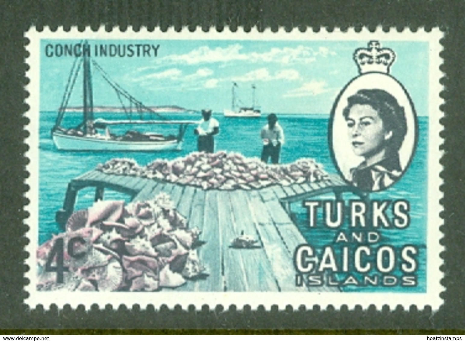 Turks & Caicos Is: 1971   QE II - Pictorial - Decimal Currency  SG336    4c    MH - Turks And Caicos