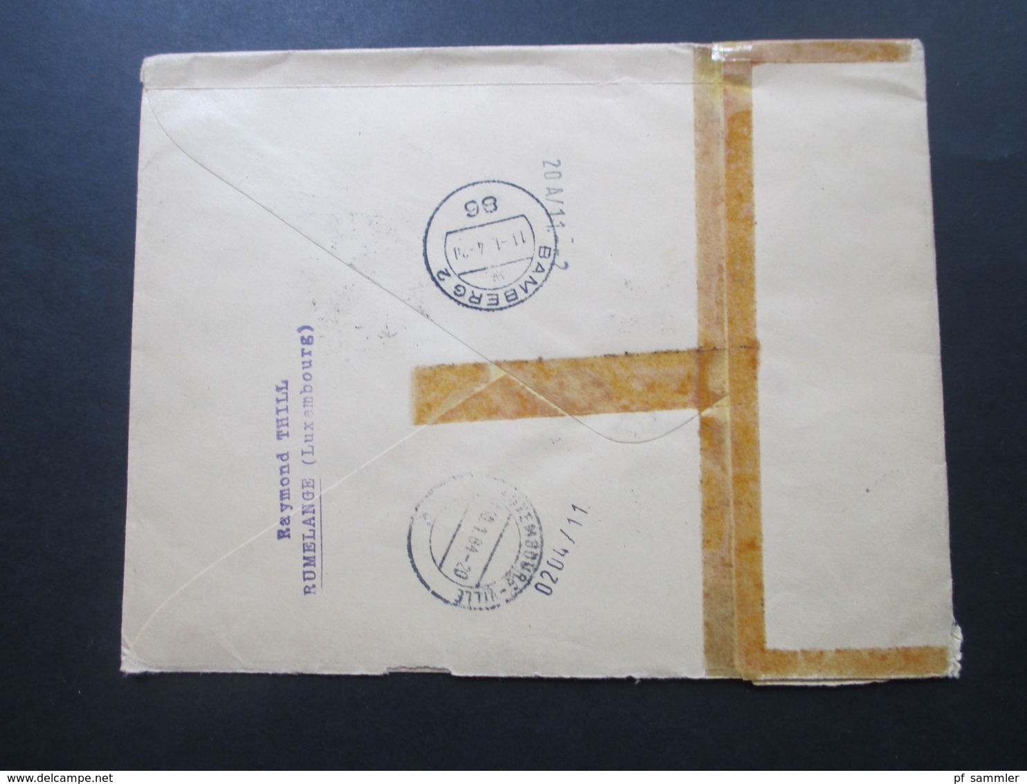 Luxemburg 1963 / 64 Einschreiben / Express Rumelange No 713 Recommande Europa Marken MiF Viele Stempel - Storia Postale