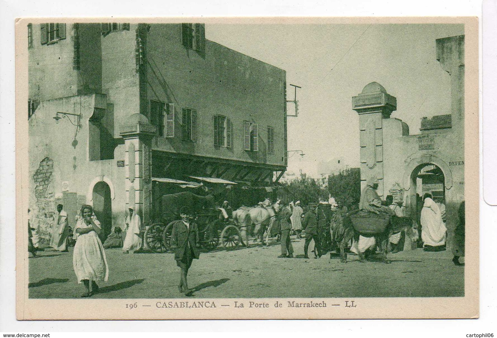 - CPA CASABLANCA (Maroc) - La Porte De Marrakech (belle Animation) - Editions Lévy 196 - - Casablanca