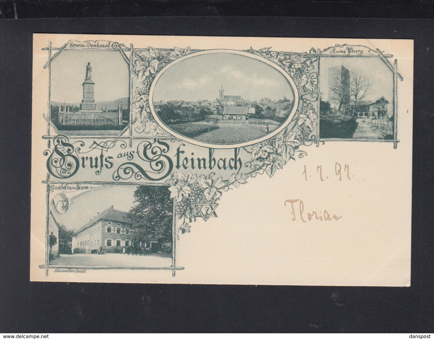 Baden AK Gruß Aus Steinbach Um 1897 - Baden-Baden