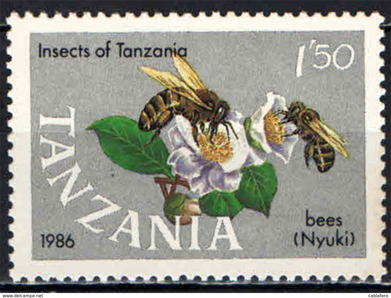 TANZANIA - 1987 - INSETTI DELLA TANZANIA - API - MNH - Tanzania (1964-...)