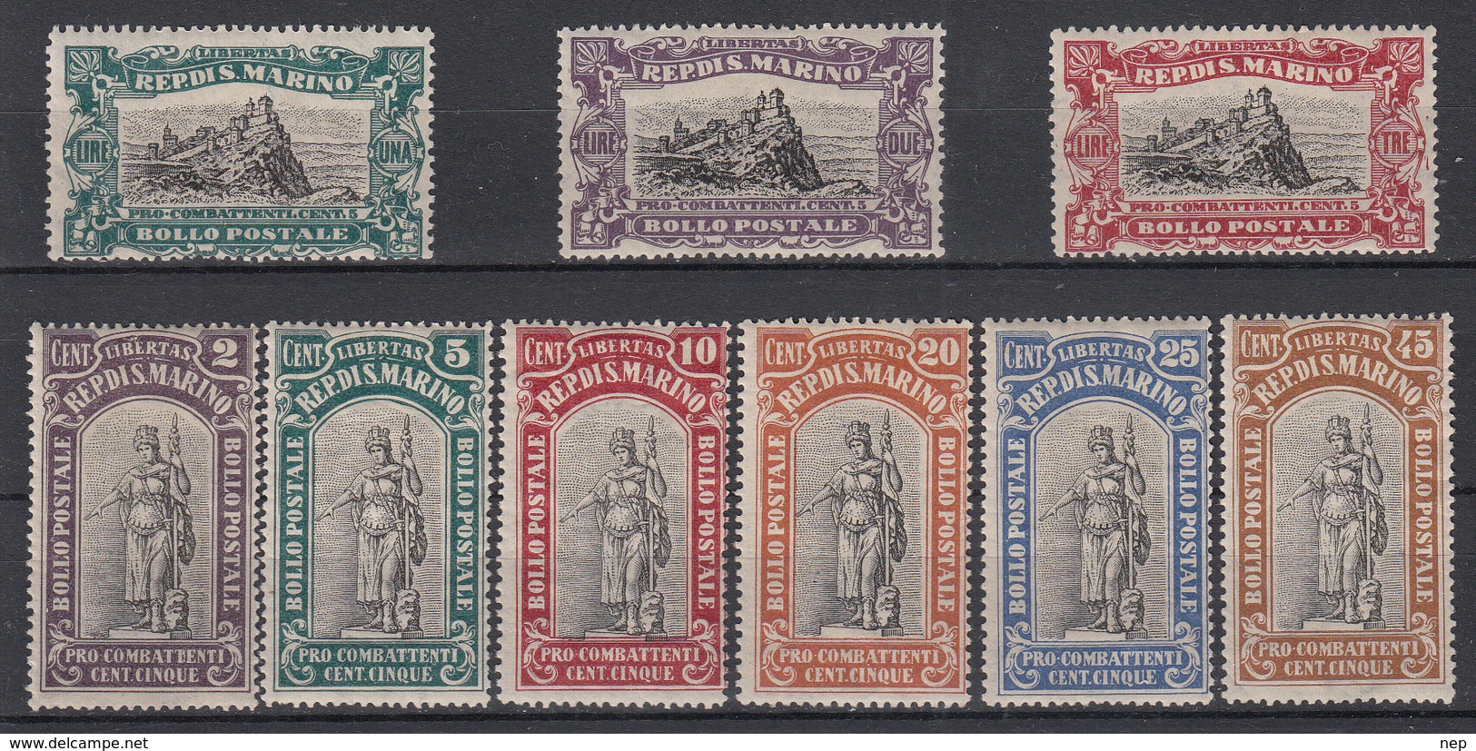 SAN MARINO - Michel - 1918 - Nr 53/61 (MOOI) - MH* - Nuevos