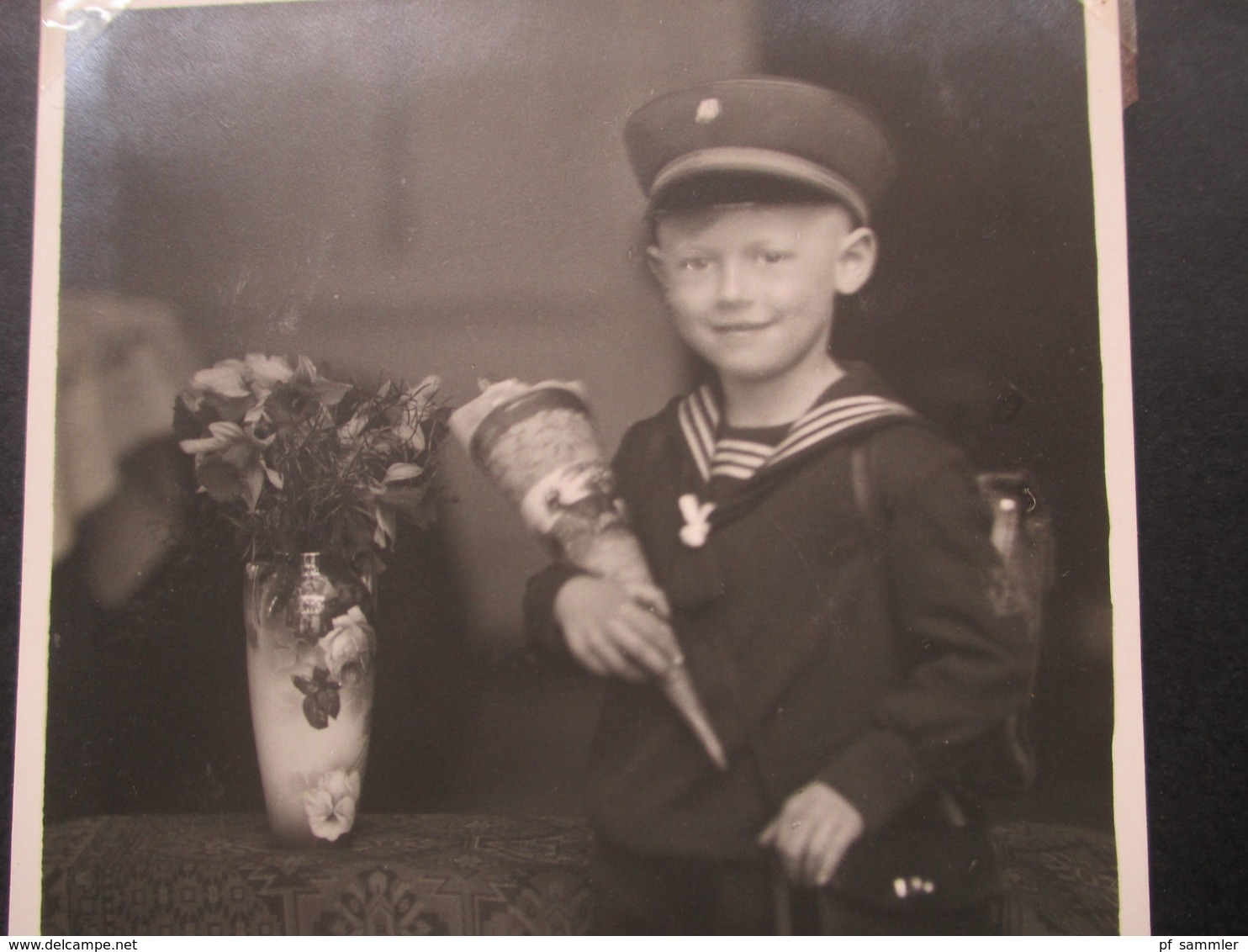 Echtfoto AK Schule / Einschulung Mein Erster Schulgang 29. März 1933 Atelier Beddig Braunschweig Grundschule - Schulen