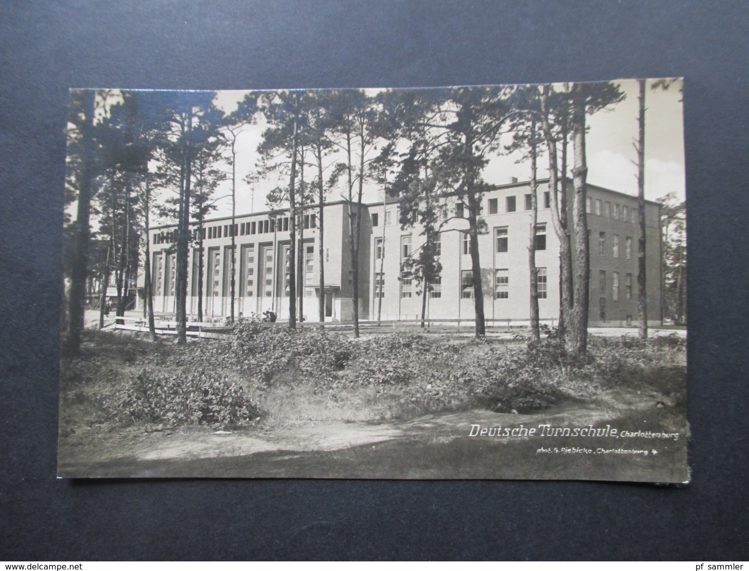 Echtfoto AK Deutsche Turnschule Berlin Charlottenburg Verlag G. Riebicke Ca. 1930er Jahre - Scuole