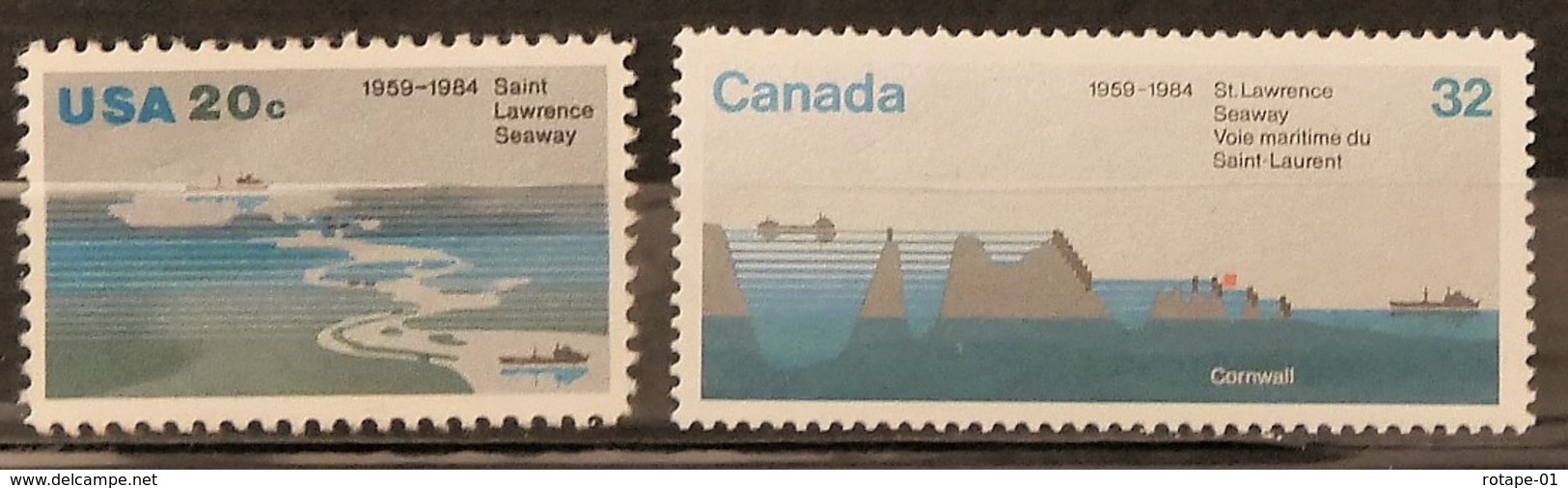 USA/Canada 1984: YT N°USA1536+CA873, Neuf ** - Unused Stamps