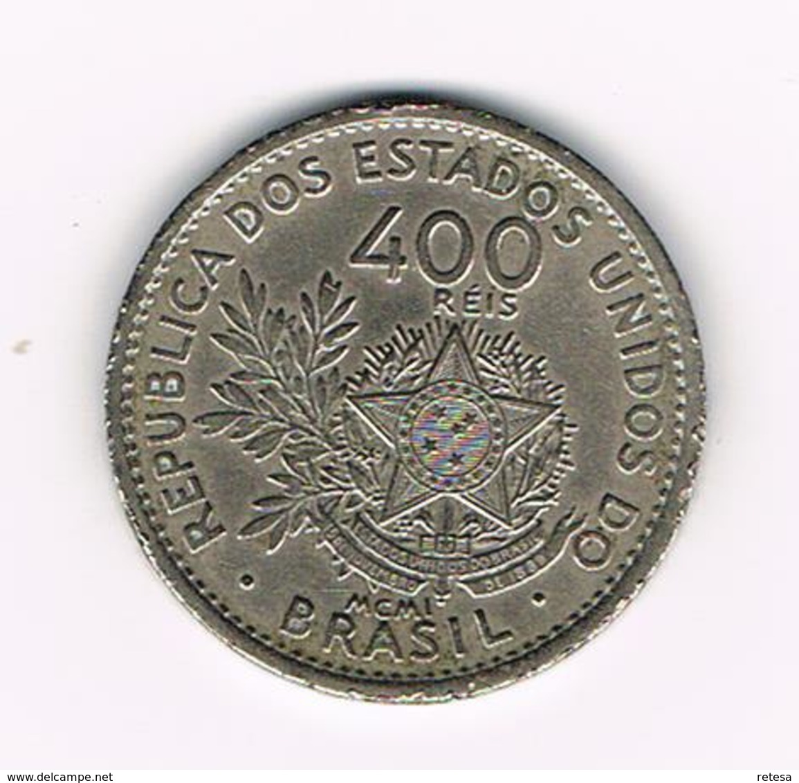 // BRAZILIE  400  REIS MCMI ( 1901 ) - Brazilië