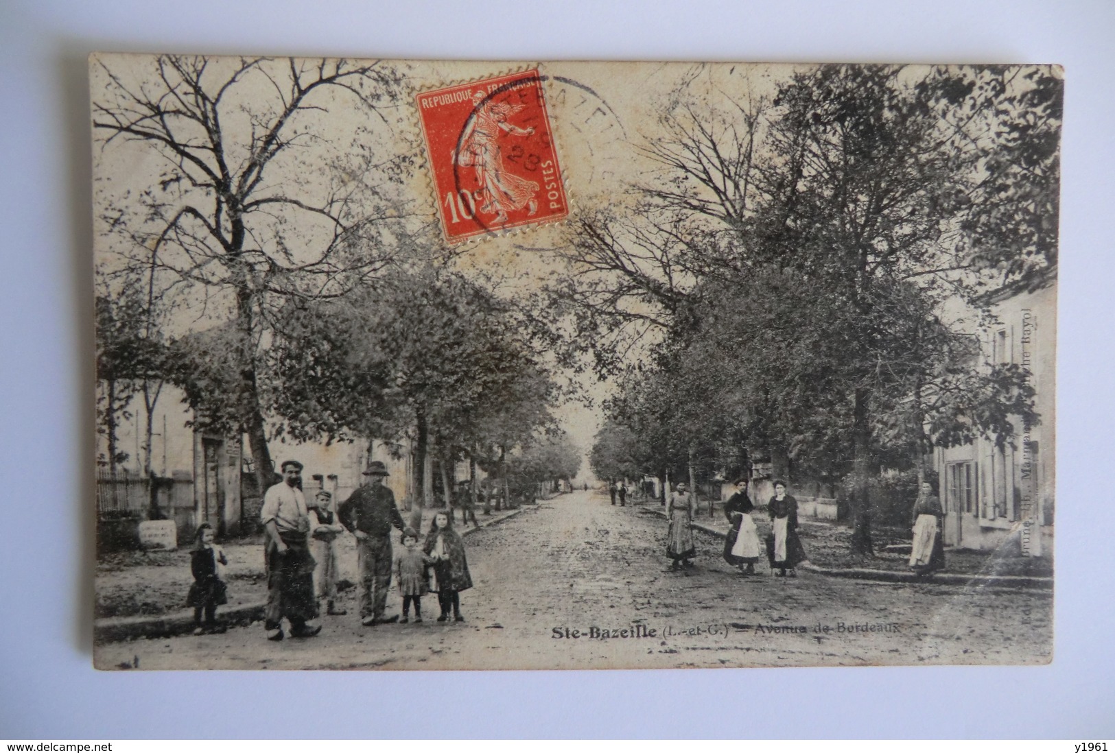 CPA 47 LOT ET GARONNE SAINTE BAZEILLE STE BAZEILLE. Avenue De Bordeaux. 1909. - Autres & Non Classés