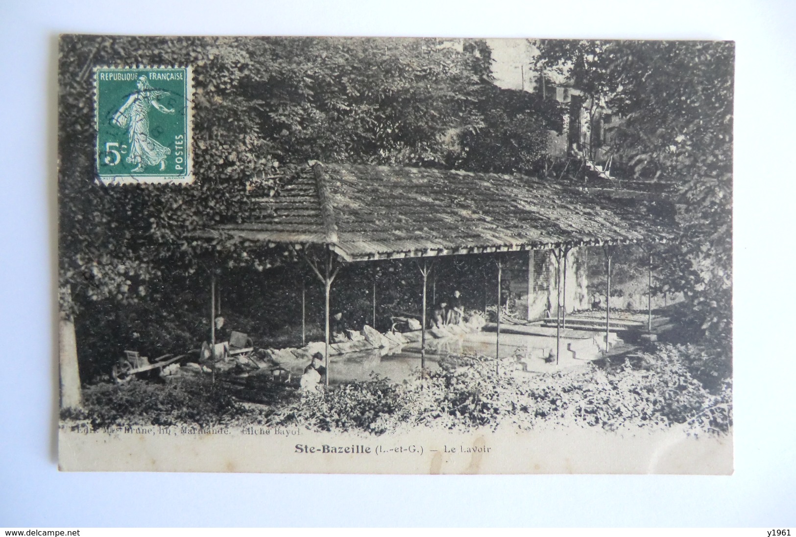 CPA 47 LOT ET GARONNE SAINTE BAZEILLE STE BAZEILLE. Le Lavoir. 1909. RARE. - Autres & Non Classés