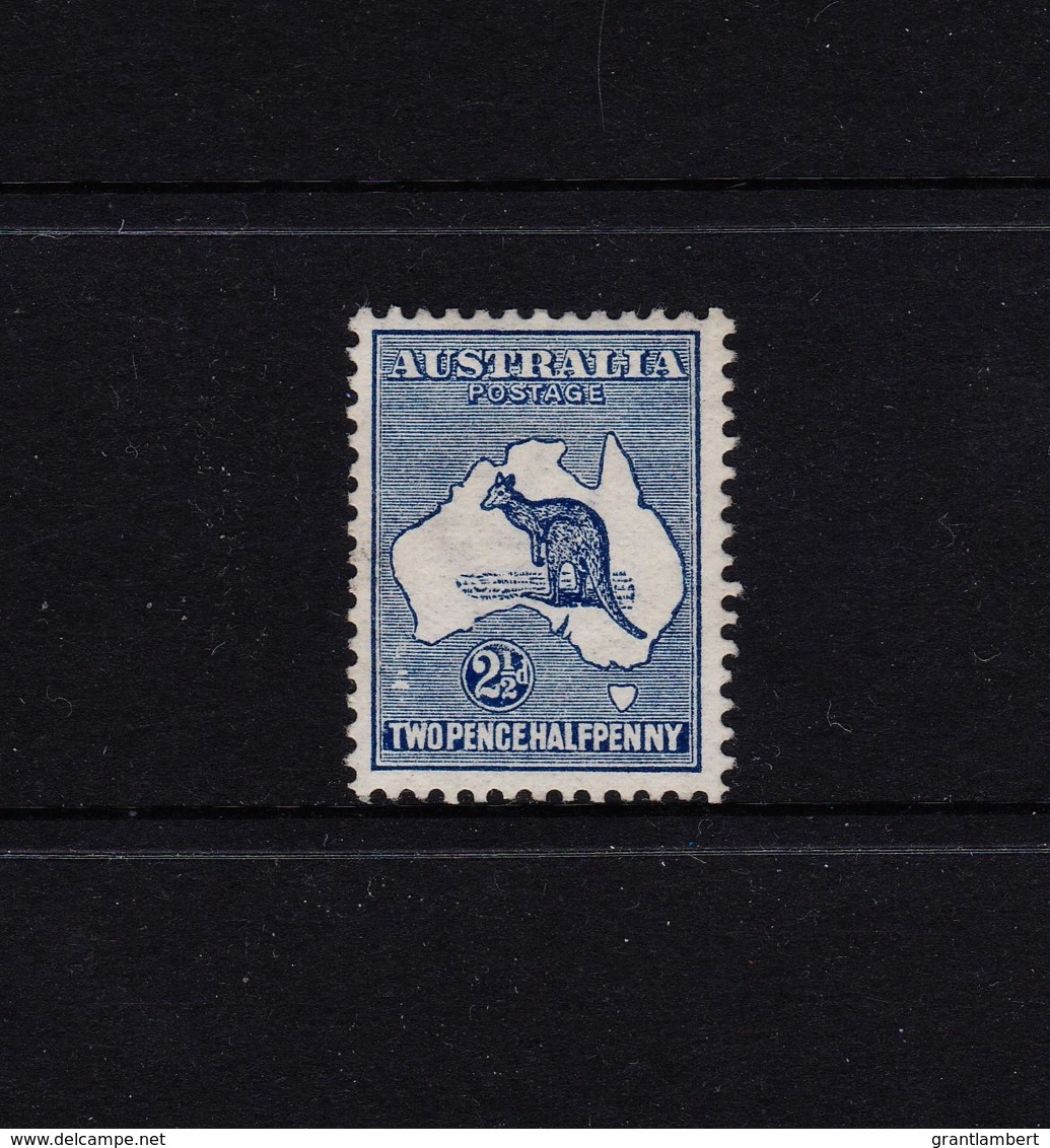 Australia 1913 Kangaroo 2 1/2 D Indigo 1st Watermark MH - Listed Variety - Ongebruikt