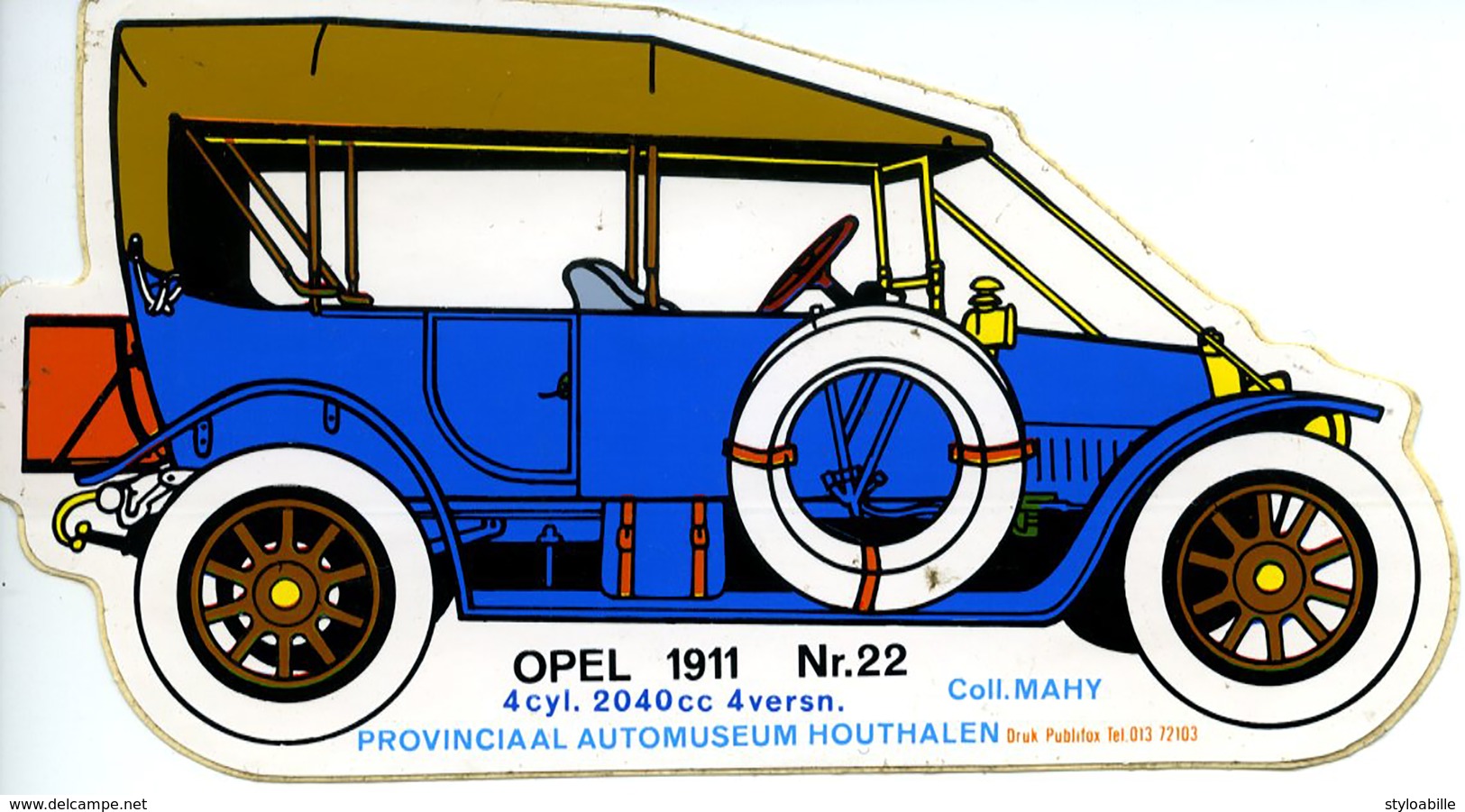 Automuseum Houthalen - Opel 1911 - Stickers