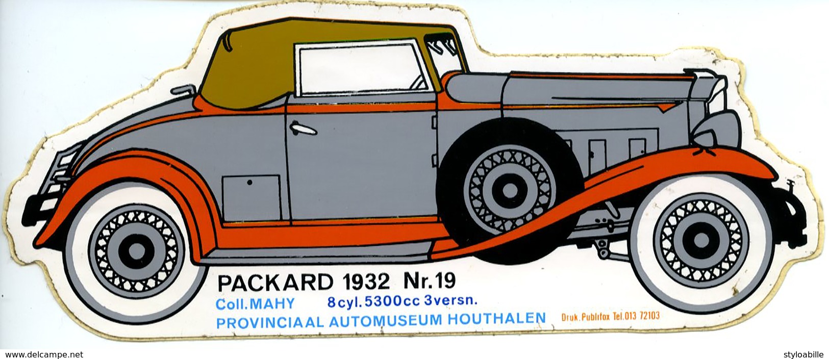 Automuseum Houthalen - Packard 1932 - Autocollants