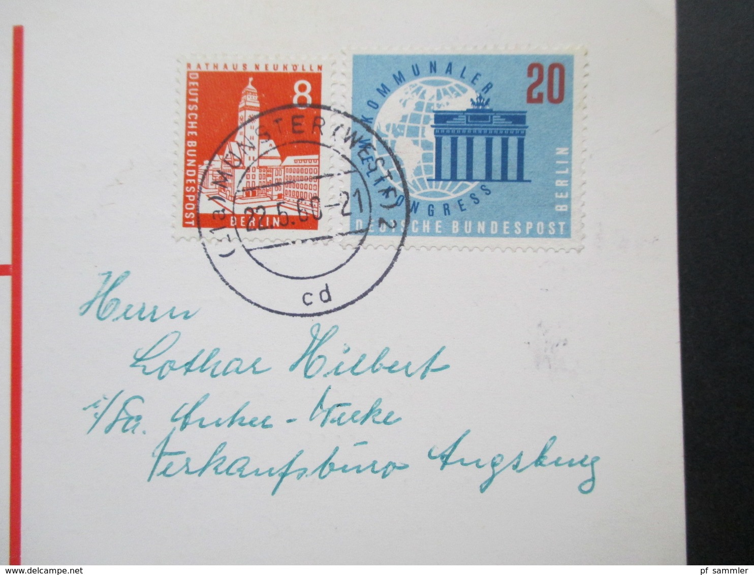 Sonderkarte Internationale Rasse Hunde Ausstellung Münster Westfalen Mit Berlin Marken! Nach Ausgburg Gesendet / Bedarf - Storia Postale