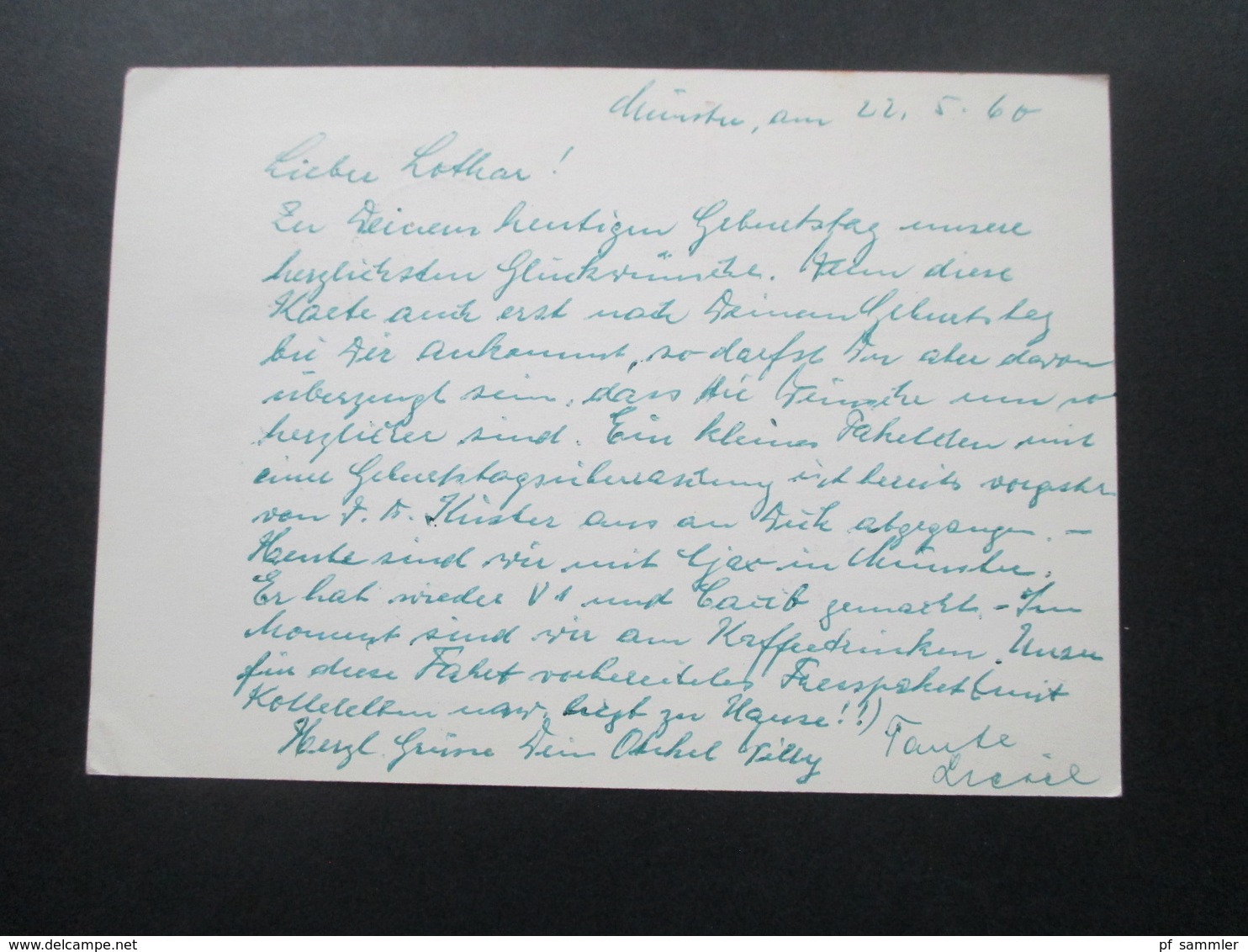 Sonderkarte Internationale Rasse Hunde Ausstellung Münster Westfalen Mit Berlin Marken! Nach Ausgburg Gesendet / Bedarf - Lettres & Documents