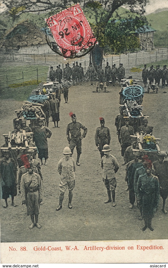 Gold Coast  W.-A. Artillery Division On Expedition . P. Used Accra 1912 No 88 Basel Mission - Ghana - Gold Coast