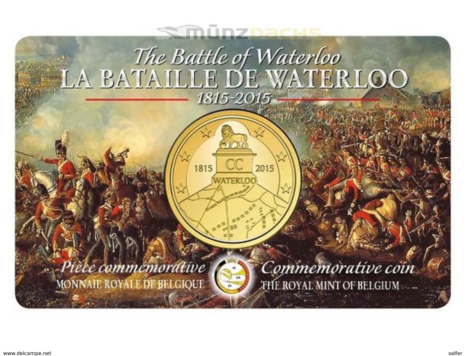 BELGIO   2,5  Euro 2015 LA BATAILLE DE WATERLOO COINCARD - Belgio