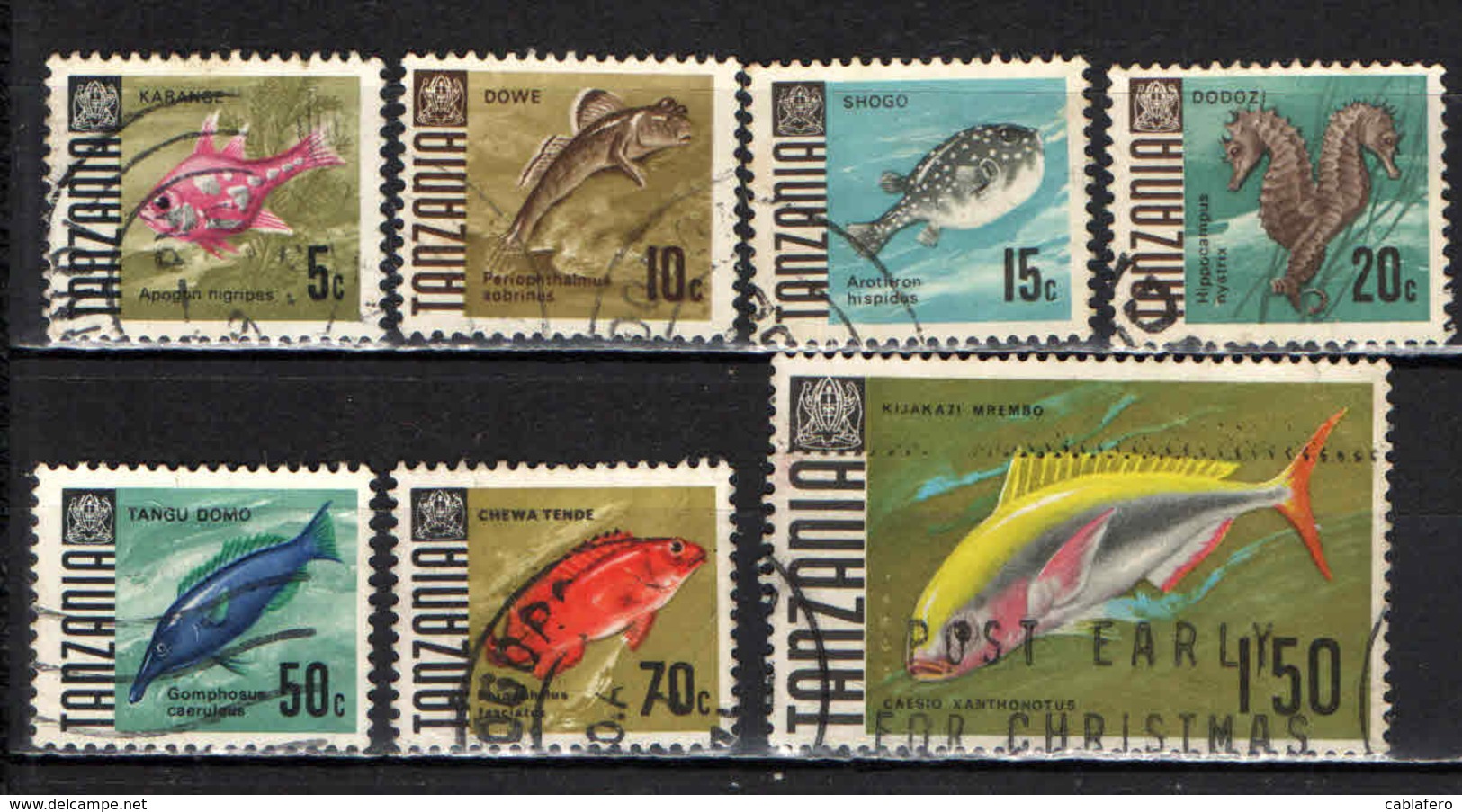 TANZANIA - 1967 - PESCI - FISHES - USATI - Tanzanie (1964-...)