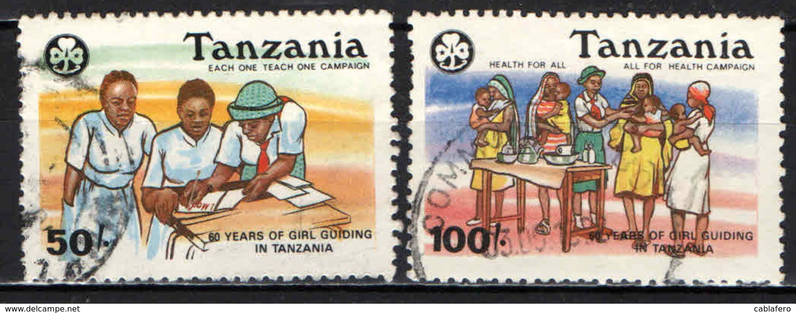 TANZANIA - 1990 - 60° ANNIVERSARIO DELLE RAGAZZE GUIDA - USATI - Tanzania (1964-...)