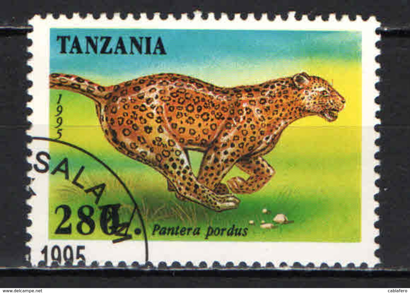 TANZANIA - 1995 - PANTERA - USATO - Tanzania (1964-...)