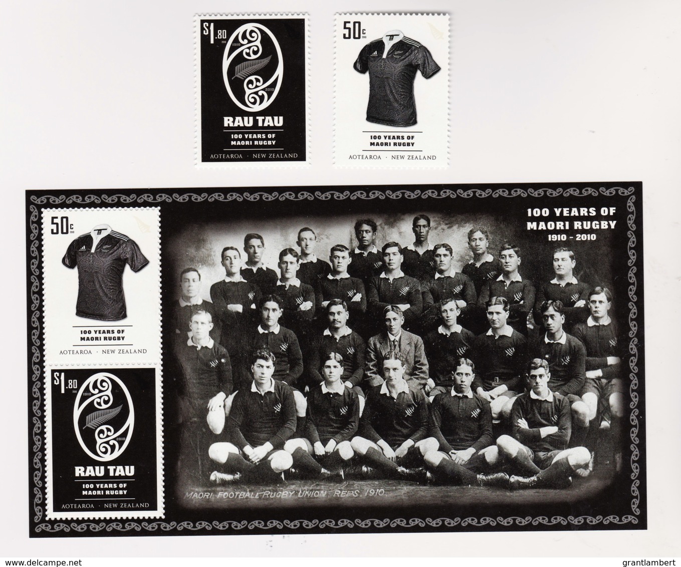 New Zealand 2010 Maori Rugby 100 Years Set Of 2 + Minisheet MNH - Unused Stamps