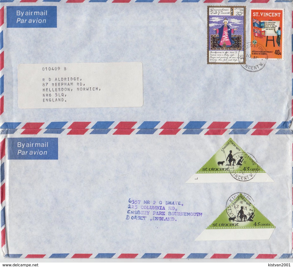 Postal History: St Vincent 4 Covers - St.Vincent (1979-...)