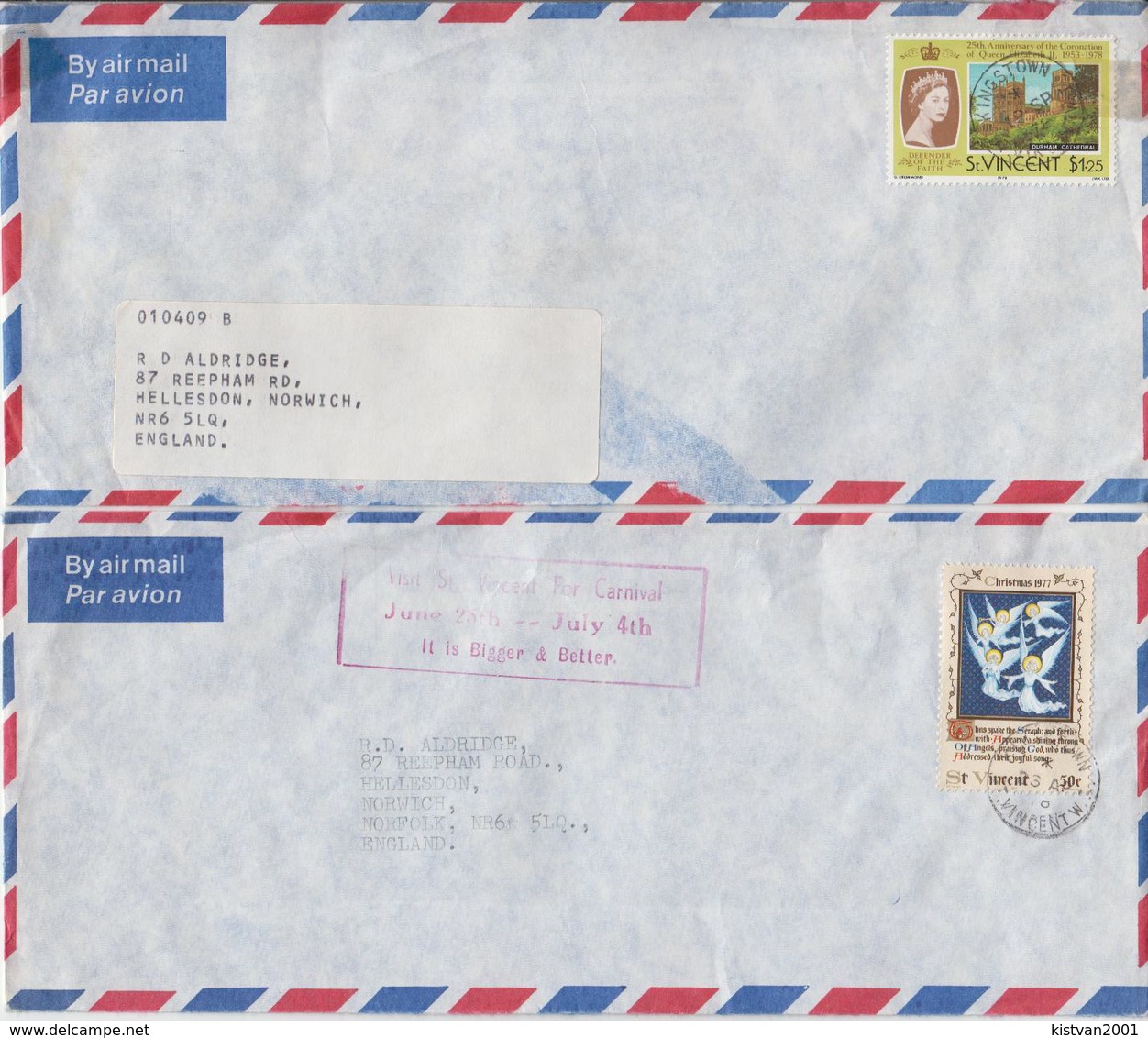 Postal History: St Vincent 4 Covers - St.Vincent (1979-...)