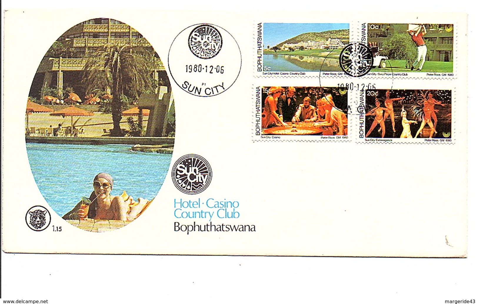 BOTSWANA FDC 1980 TOURISME - SUN CITY - Botswana (1966-...)