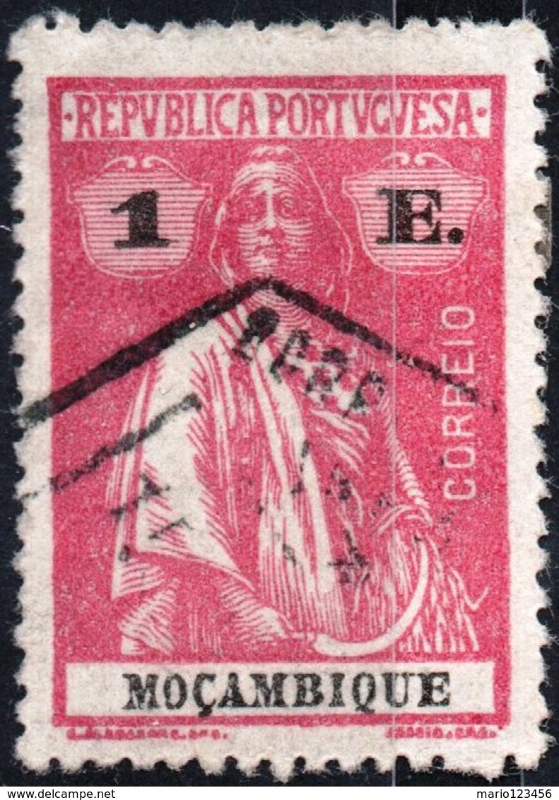MOZAMBICO, MOZAMBIQUE, PORTUGUESE COLONY, CERES, 1922, 1 E., USATO Mi. 254A,  Scott 181, YT 248(A) - Mozambique