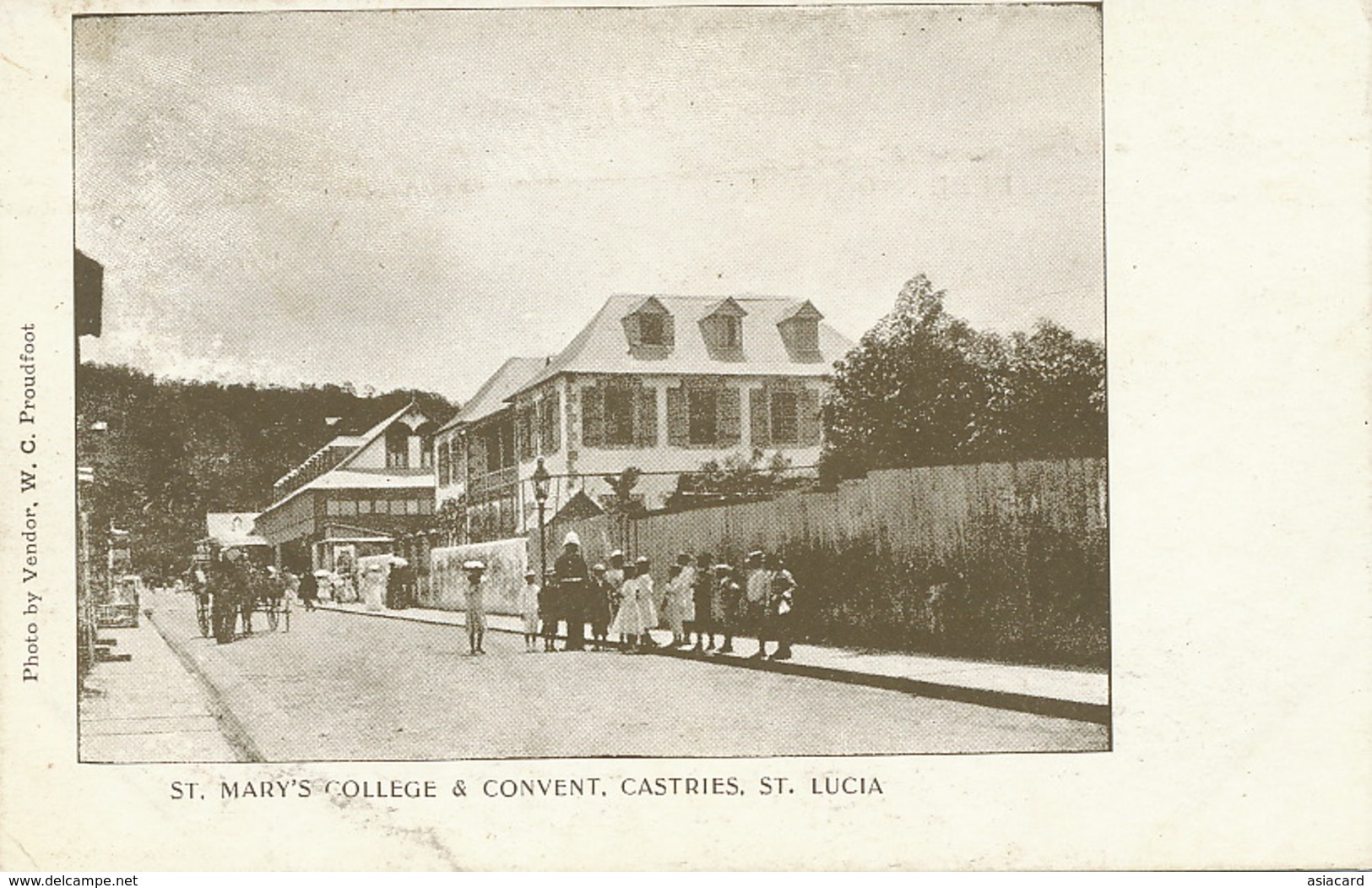 St Mary College And Convent Castries St Lucia  Edit Proudfoot Undivided Back - Sainte-Lucie