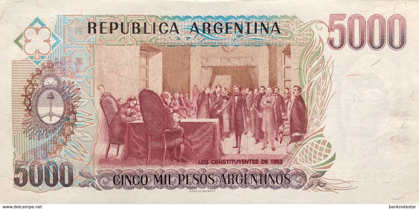 Argentina 5.000 Pesos Argentinos, P-318a - AUNC - Argentinien