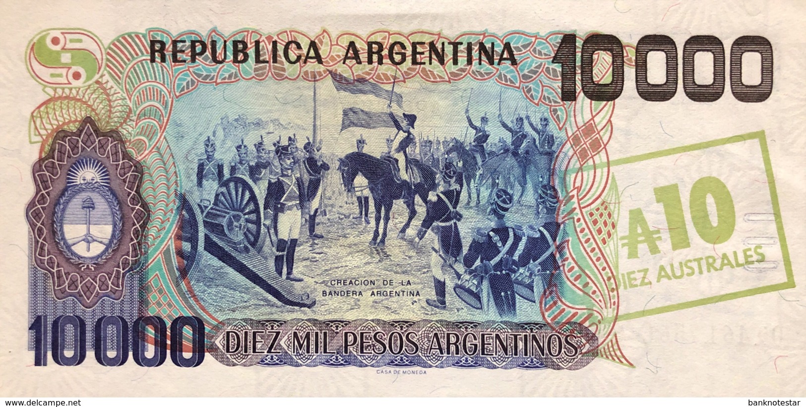 Argentina 10 Australes, P-322c (1985) - UNC - Argentine