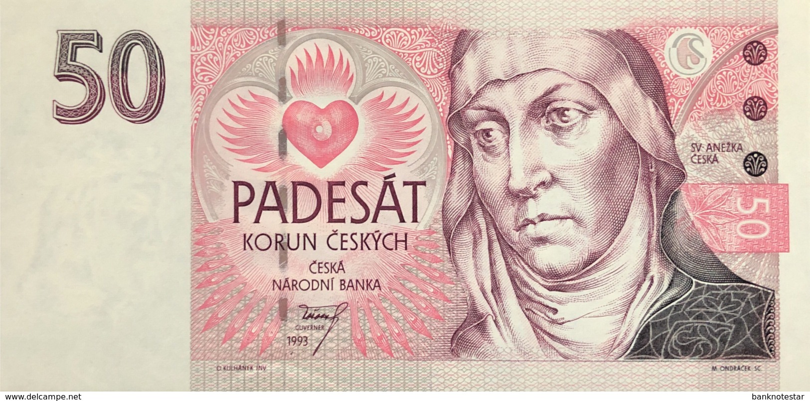 Czech Republic 50 Korun, P-4 (1993) - UNC - Tsjechië