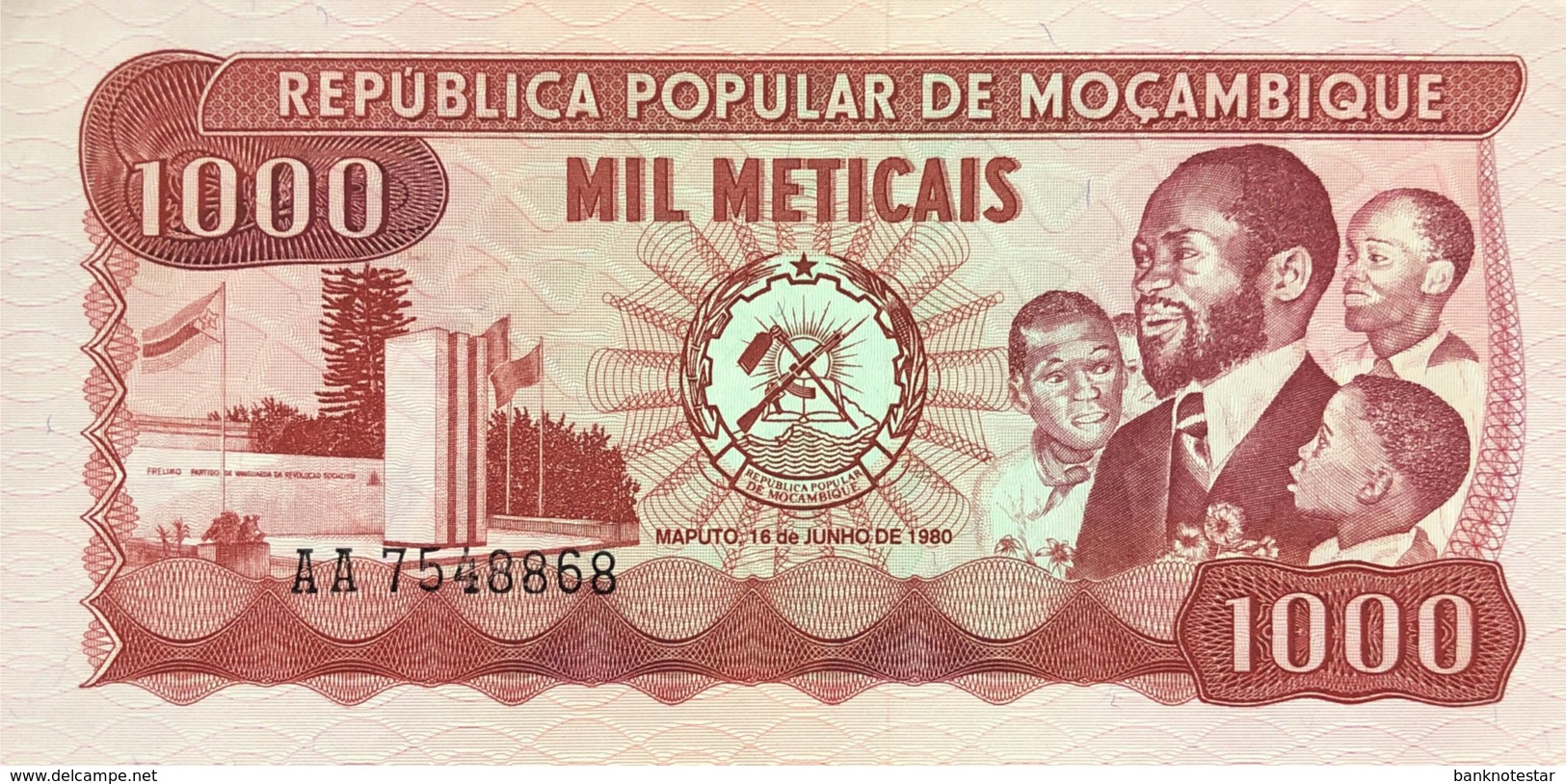 Mocambique 1.000 Meticais, P-128 (16.6.1980) - UNC - Moçambique