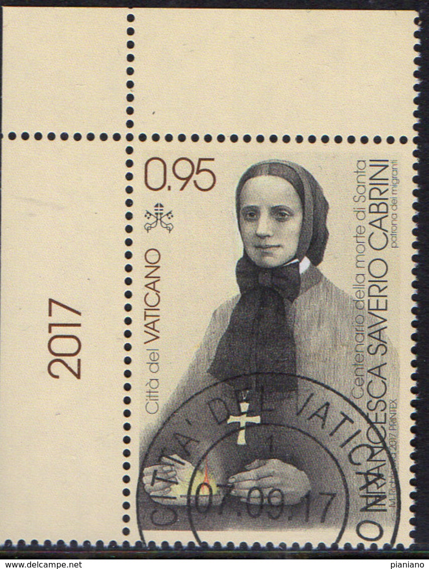 PIA - VATICANO - 2017 : Centenario Della Morte Di Santa Francesca Saverio Cabrini - Used Stamps