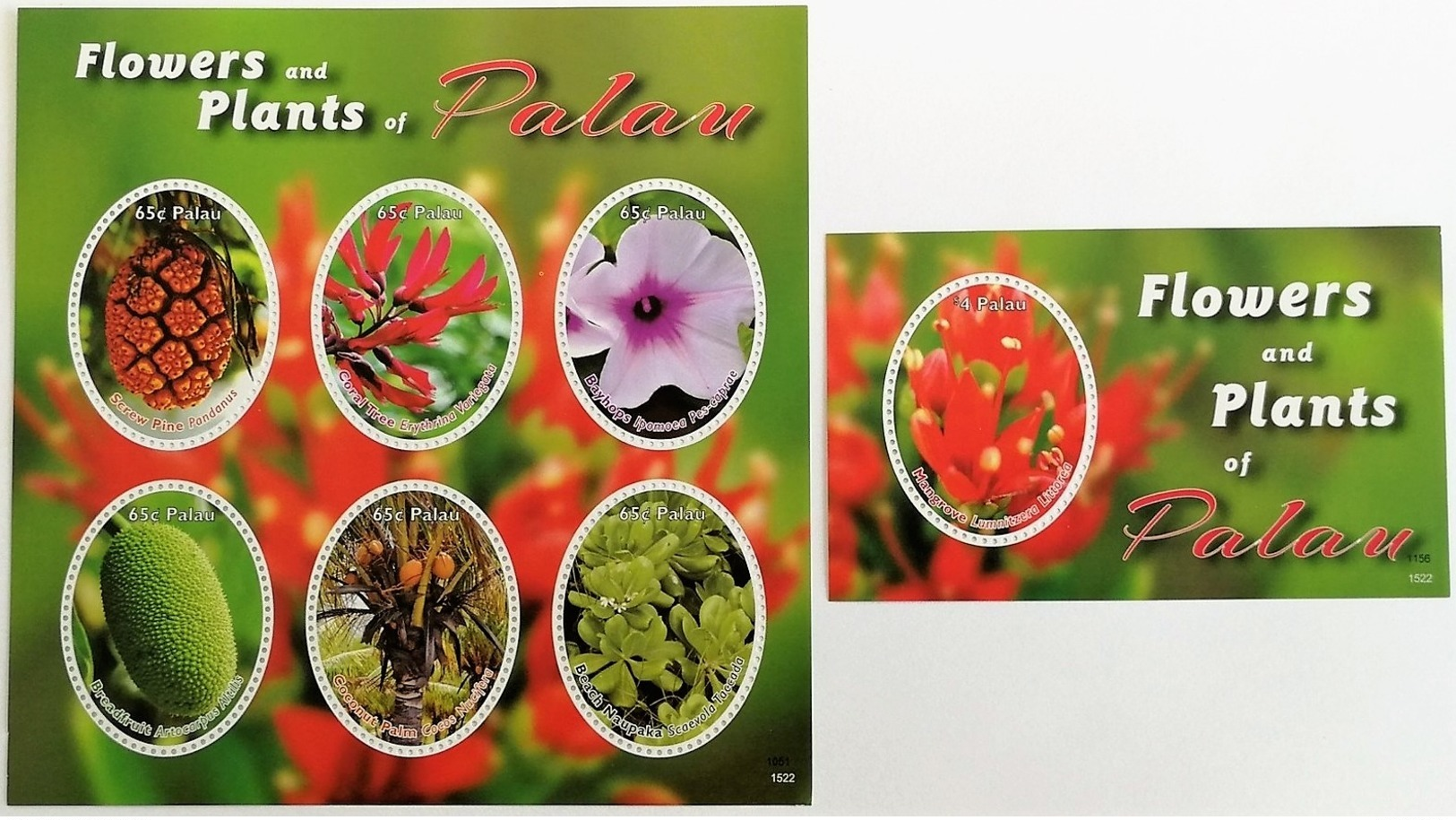 # Palau 2015**SH.1305 + SS.1306 Flowers And Plants , MNH [18;41] - Other & Unclassified