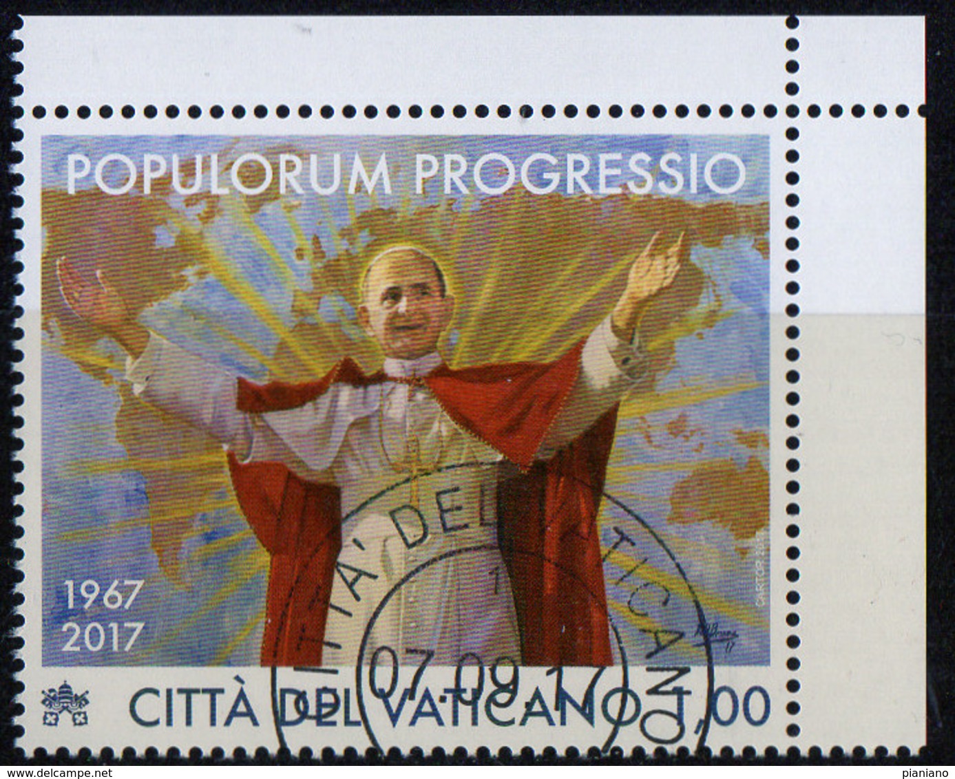 PIA - VATICANO - 2017 : 50° Anniversario Dell' Enciclica Di Papa Paolo VI "Populorum Progressio) - Used Stamps