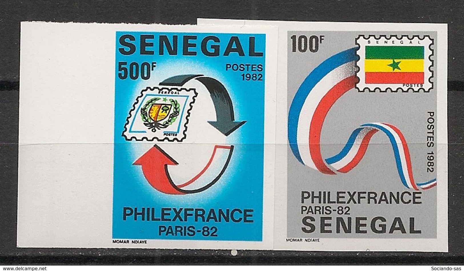 Sénégal - 1982 - N°Yv. 583 à 584 - Philexfrance 82 - Non Dentelé / Imperf. - Neuf Luxe ** / MNH / Postfrisch - Senegal (1960-...)