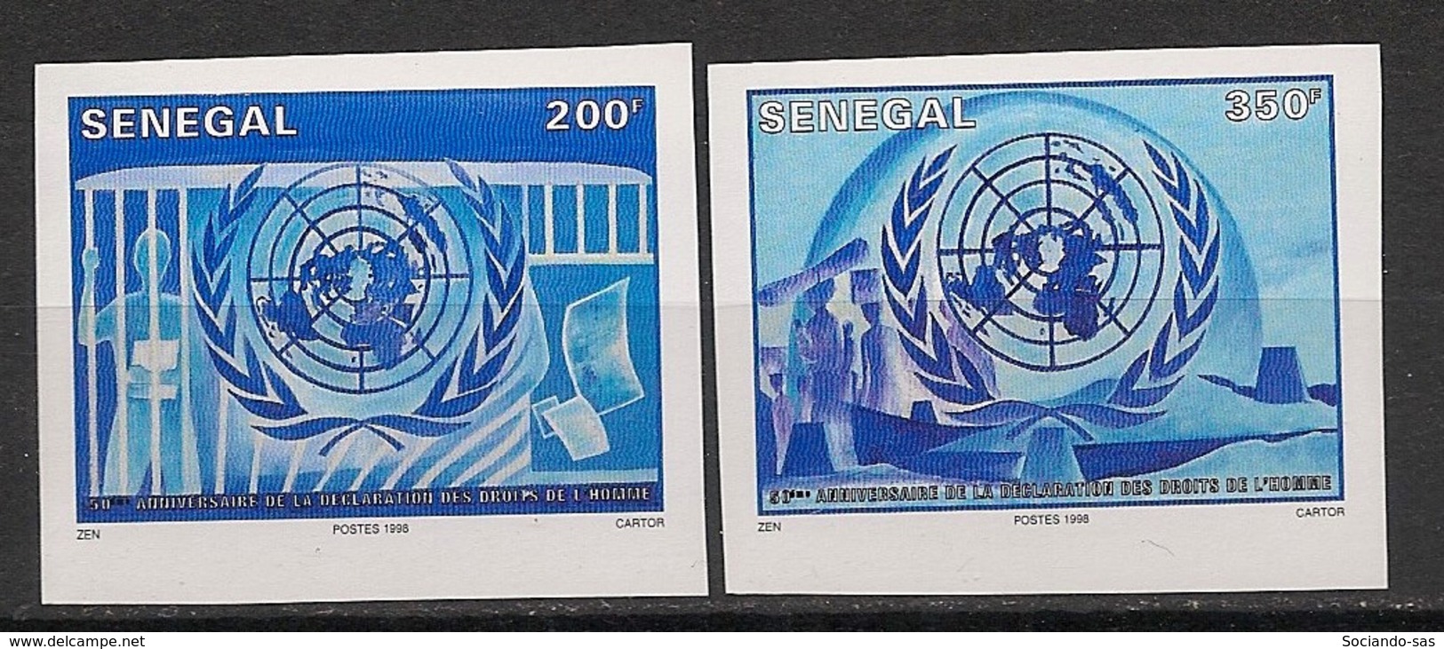 Sénégal - 1998 - N°Yv. 1285AF à 1285AG - ONU / UNO - Non Dentelé / Imperf. - Neuf Luxe ** / MNH / Postfrisch - Senegal (1960-...)