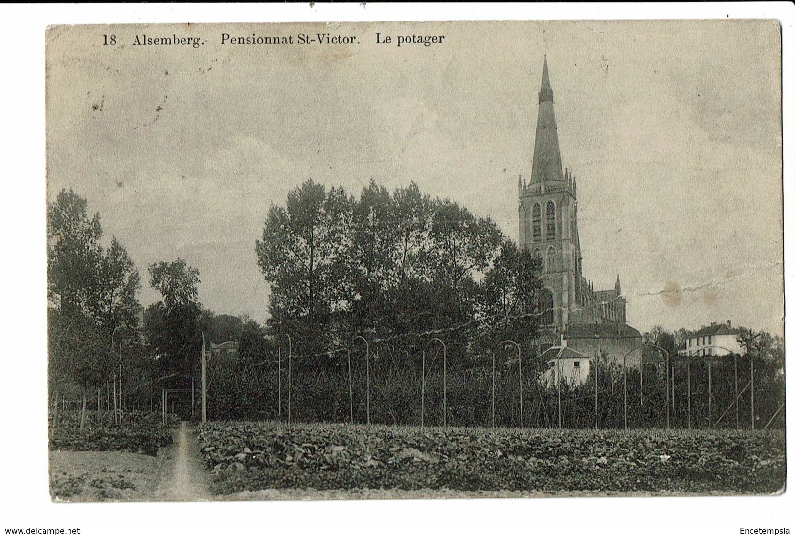 CPA- Carte Postale -Belgique-Alsenberg- Pensionnat St Victor - Le Potager 1911-VM2717 - Beersel