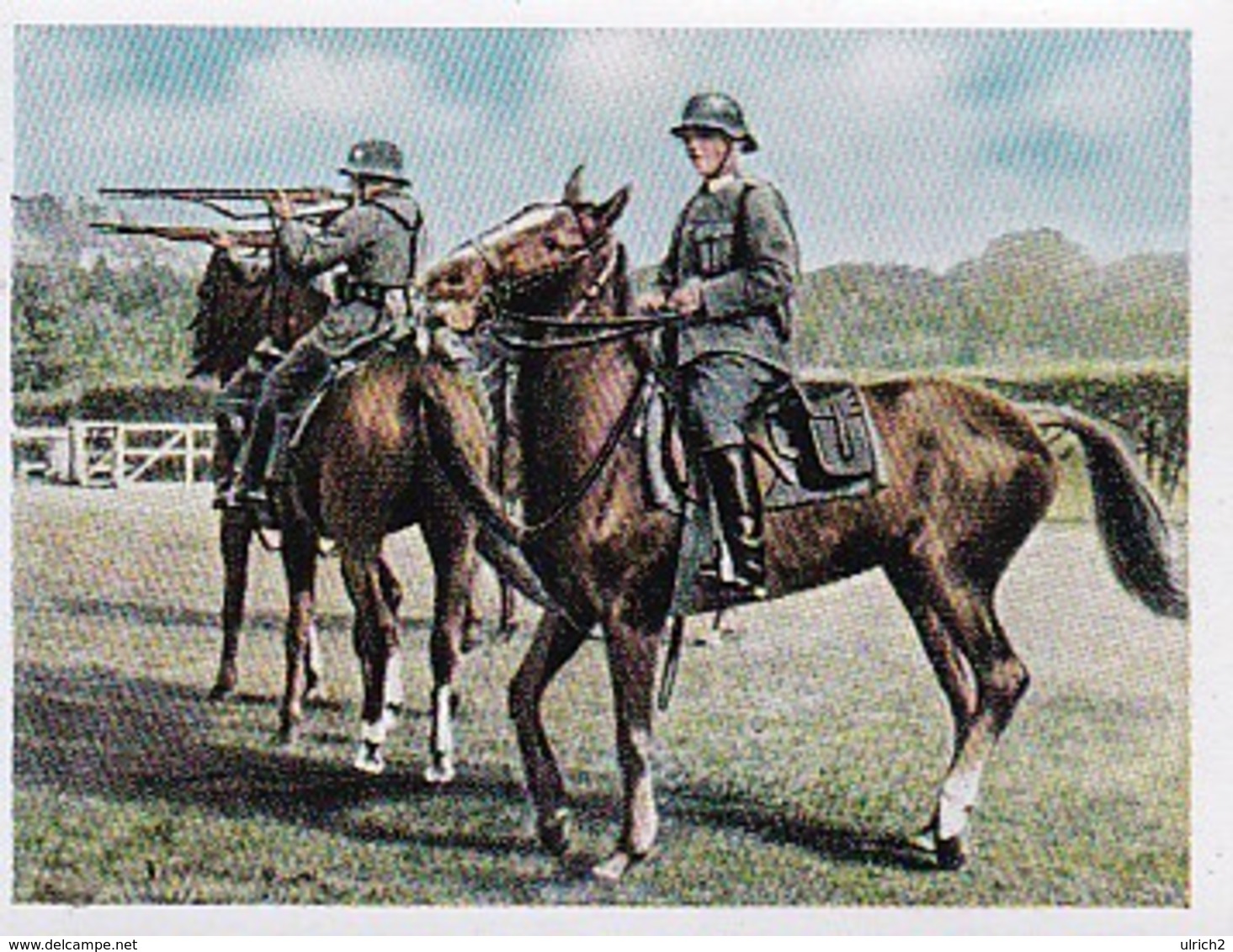 Sammelbild Eckstein-Halpaus Dresden - Die Deutsche Wehrmacht - Schießen Aus Dem Sattel - Nr. 48 (40800) - Zigarettenmarken