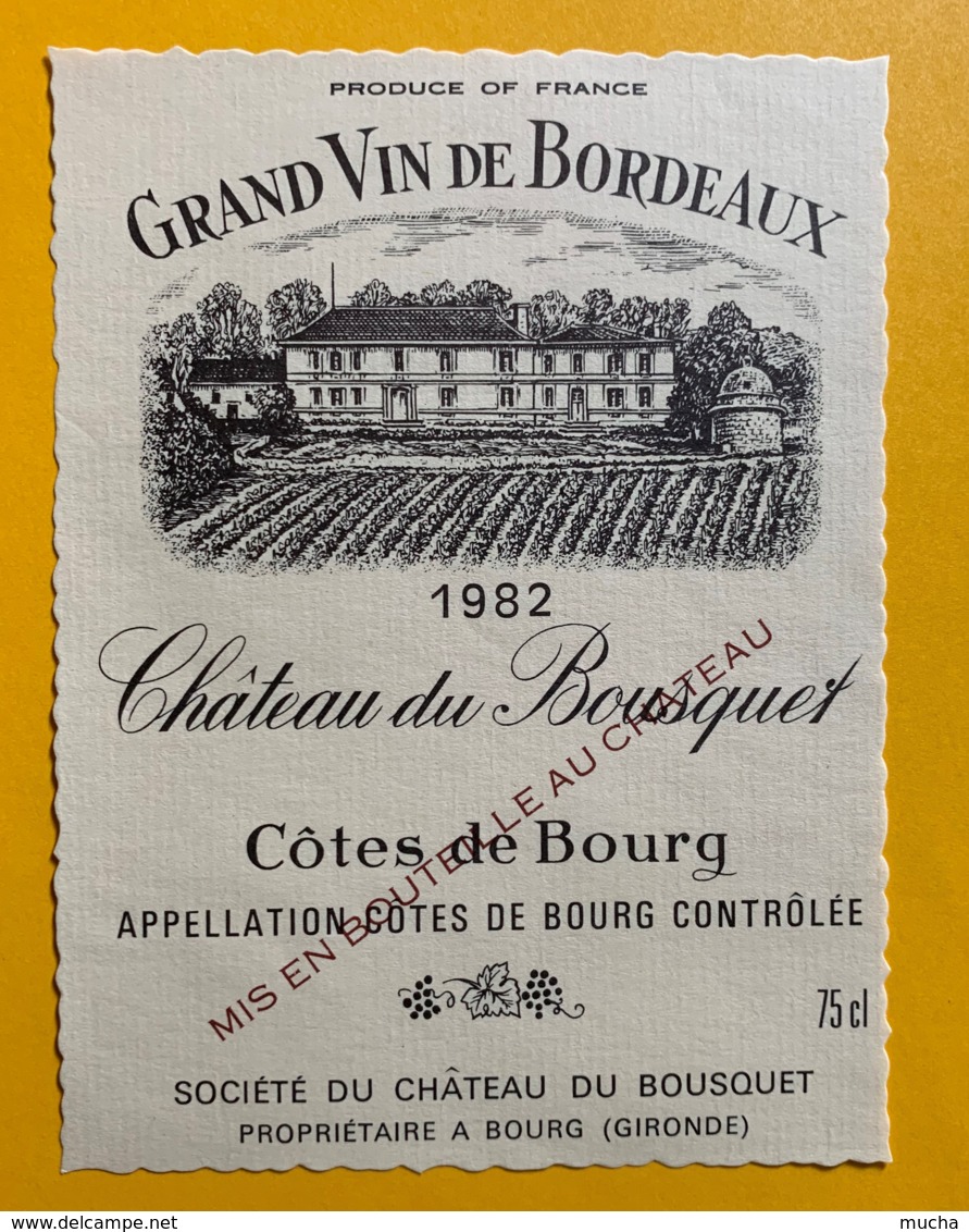 10426 - Château Du Bousquet 1982 Côtes De Bourg - Bordeaux